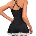 thumbnail image 1 of Maid Sexys Nightdress with Lace Leg Rings Comfortable Ultra-Thin Unline Lingerie for Women Female, 1 of 5