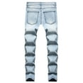 thumbnail image 3 of JXMVOJ Skinny Slim Fashion Men's Ripped Straight Holes Hip Hop Biker Stretchy Jeans, 3 of 7