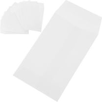 Toyvian 100Pcs Clear Money Envelopes for Cash White Paper Envelopes Perfect for Keys and Cards