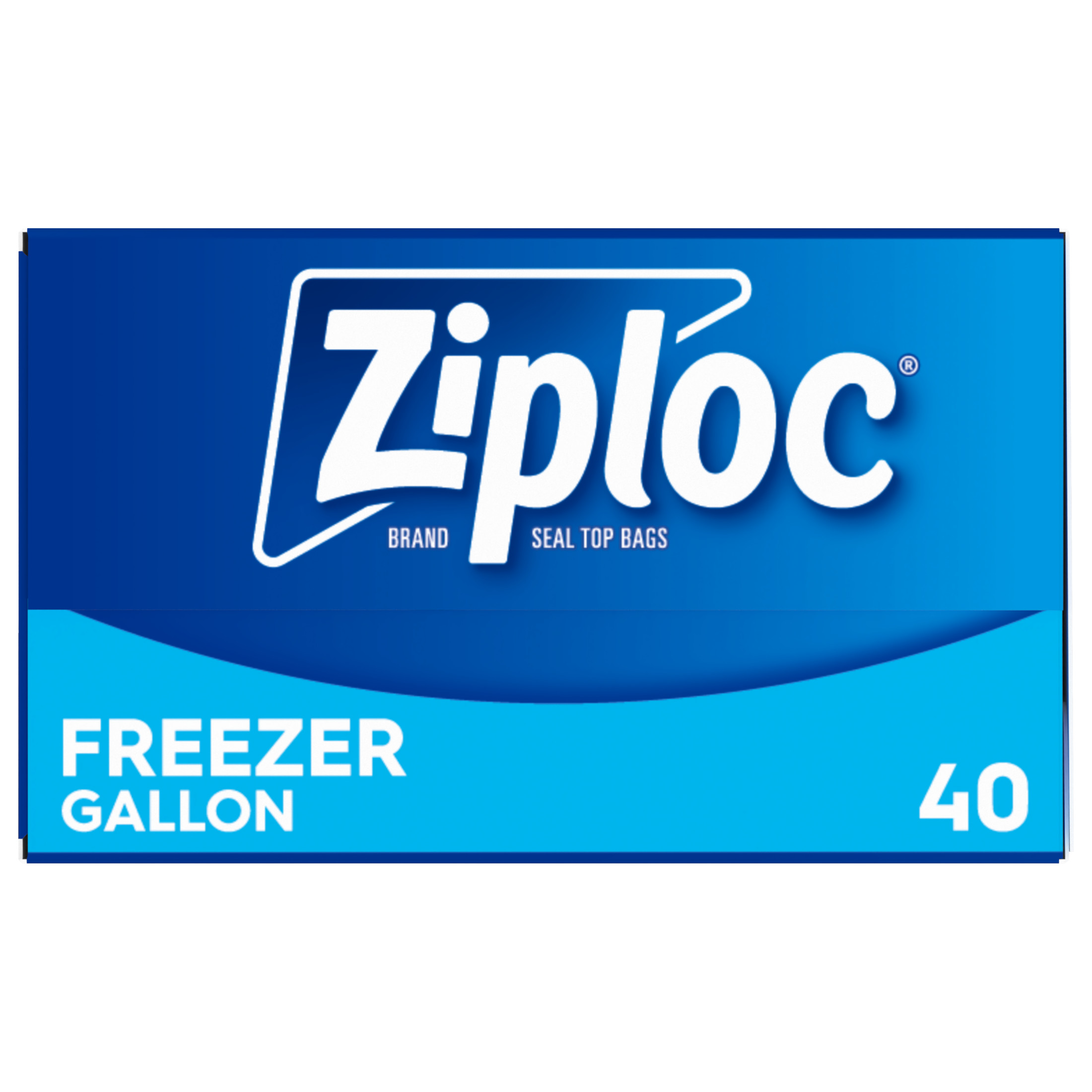 Ziploc Brand Freezer Bags, School Supplies, with Grip 'n Seal Technology, Gallon, 40 Count