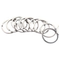 thumbnail image 4 of Paquete de 20 anillos de llavero para manualidades, clips de llavero planos de metal de acero inoxidable, anillos divididos redondos a granel para la organización de llaves del automóvil en, 4 of 5