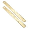 thumbnail image 1 of Miangastore 2pcs Antique Brass Ruler With Dual Scale Engraving For Drafting Measuring Brass Bookmark For Students And Professionals Golden, 1 of 8