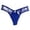 Blue, variant on Women's Underwear Open Lace Solid Color T-Shirt Style Transparent Thong Pantie for Women Black S
