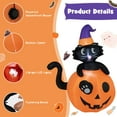 thumbnail image 5 of Costway 5 FT Tall Halloween Inflatable Décor Black Cat Sitting in Pumpkin w/ LED Lights, 5 of 10