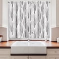 thumbnail image 2 of Ambesonne Harvest Kitchen Curtains, Wheat Branches Botanical, 55"x45", Grey Pale Taupe, 2 of 3