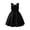 Black, variant on Toddler Girls' Dresses Floral Print Full Length Tiered Ruffle Sleevelesswear Beach Girls Athletic Dress Size 1-2T