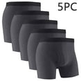 thumbnail image 3 of Men's Cotton Boxer Briefs Comfort Soft Underwear Moisture-Wicking Breathable Panties 5 Pack, 3 of 5