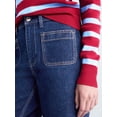 thumbnail image 4 of Free Assembly Women's and Women's Plus The Larchmont High Rise Patch Pocket Jeans, 32" Inseam, Sizes 0-28W, 4 of 5