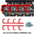 thumbnail image 4 of ALLTIMES Square Lgnition Billet Coil Brackets Mount Valve Cover for LS1 D580 Coils Only, Red CNC 6061 Aluminum Alloy, 4 of 13