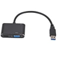thumbnail image 1 of 2 En 1 Compatible Con USB A Interfaz Multimedia De Alta Definición Y Cable Adaptador VGA Compatible Con 1080p USB 3.0 A Interfaz Multimedia De Alta Definición Compatibilidad Con ANGGREK USB 3.0 VGA Converter, 1 of 8