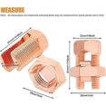 thumbnail image 5 of 10PCS Solid Copper Split Bolt Connector,Ground Wire Clamp-6AWG, 5 of 5