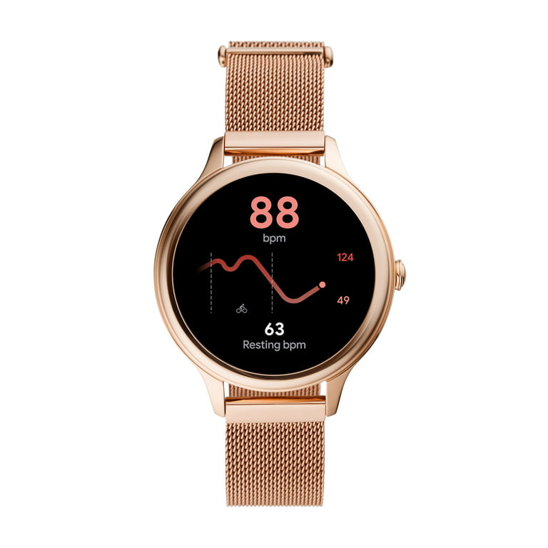 Fossil Gen 5E Smartwatch Rose Gold-Tone Stainless Steel Mesh -