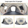 thumbnail image 4 of 4-Person Pop-Up Tent for Camping & Beach - Instant Setup, Spacious Family Tent with Ventilation, 190T Polyester Fabric, Lightweight & Portable for Outdoor, Hiking, and Backyard Use, 4 of 11