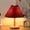 Red #3, variant on Infinitely Dimmable Table Lamp with Umbellate Flaxen Fabric Shade, Solid Wood Base, USB-Powered LED Bedside Light for Bedroom, Living Room, Office, Dorm - 1Pcs