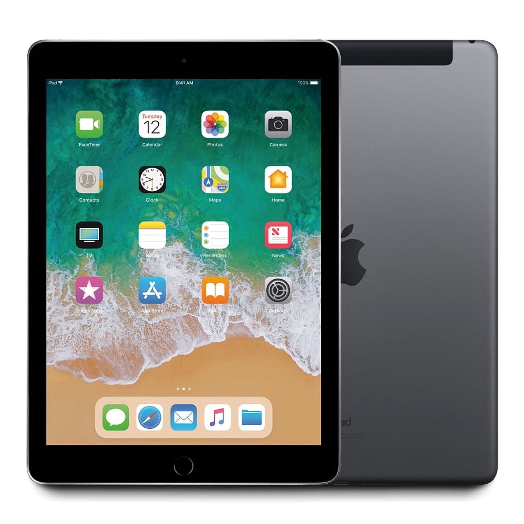 Restored Apple iPad 6th Gen 32GB Wifi + Cellular Unlocked, 9.7in