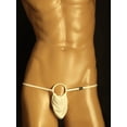 thumbnail image 1 of Tanga de hombre con cintura fina en forma de O, conjunto JJ de plástico con círculos grandes, ropa interior sexy para hombre, pantalones de seda de hielo de alta elasticidad para hombre, 1 of 6