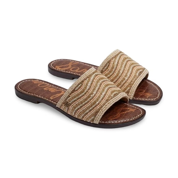 Sam Edelman Women's Gallie Natural Multi Beads Slide Sandal 5M