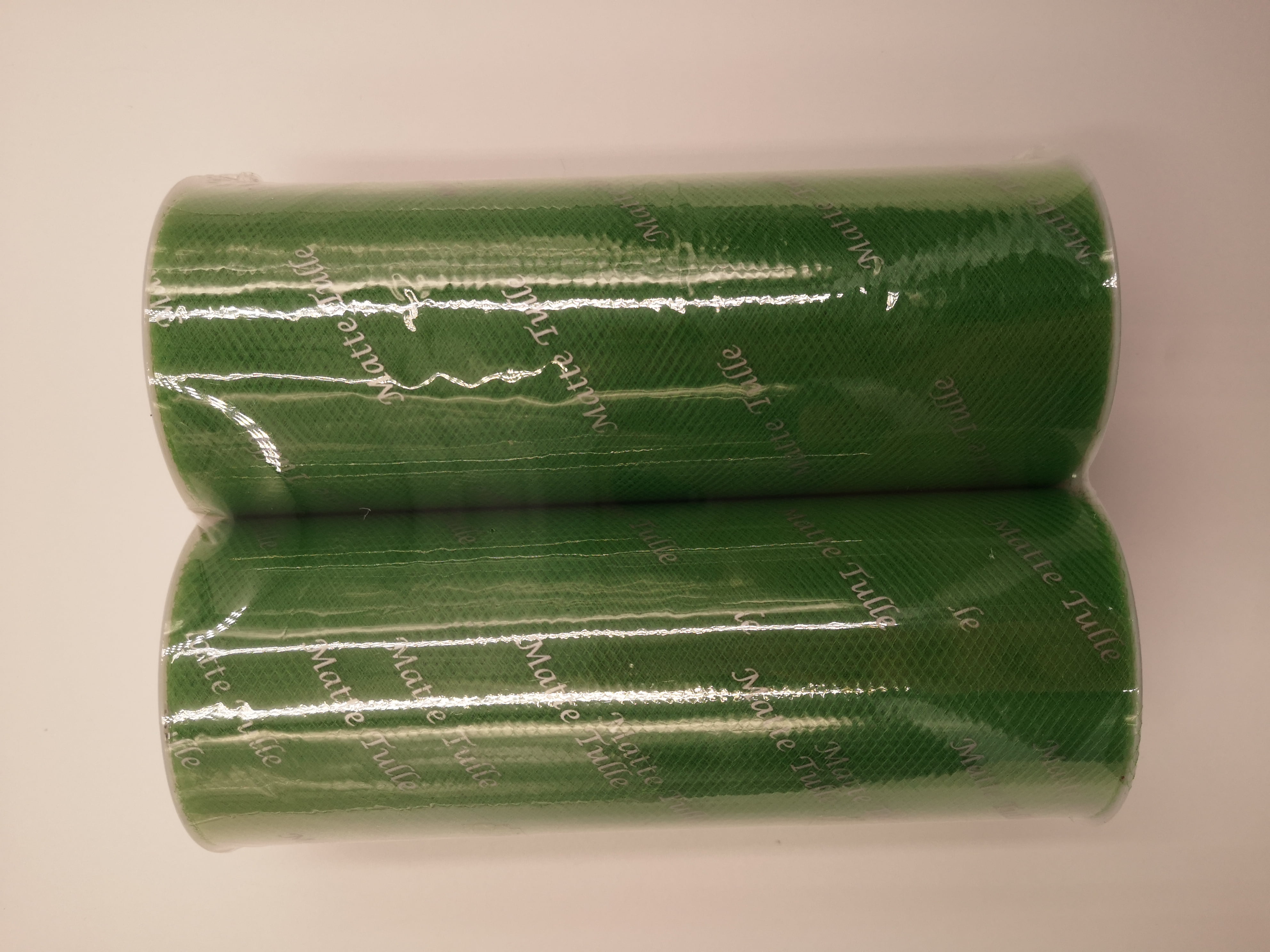 (2 pack) Fuzhou Unbrand 6inch 25Yd Emerald Matte Tulle,100% Polyester by the Bolt