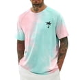 thumbnail image 2 of Beach T Shirts for Men 2026 Summer Casual Short Sleeve Crewneck Coconut Tree Print Tie Dye Tee Shirt Vacation Shirt, 2 of 5