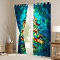 thumbnail image 3 of Homewish Bohemian Xmas Tree Black Out Curtains, Vintage Fashion Abstract Curtains Pack of 2 (42x63 Each), Teens Kids Boys Girls Bedroom Curtains, Curtains and Drapes Bedroom Decor, 3 of 6