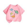 thumbnail image 2 of Hiijoy Pink T Shirt for Boys Cute Dinosaur Short Sleeves O Neck Tee Shirt, Sizes 2-14, 2 of 4