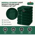 thumbnail image 4 of Canadian Linen Imperial Economy 6 Pack Hunter Green Hand Towels for Bathroom 16"x27" inches 100% Terry Cotton Thin Towels Lightweight Quick Dry Towel for Gym, Shower, Hotel, Bath and Spa, 4 of 4