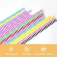 thumbnail image 6 of 100 Piece Reusable Hard Plastic Straws. BPA-Free, 9 Inch Long Stripe Drinking Straws, Outer Diameter 0.28 Inch, 6 of 8