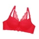 thumbnail image 3 of Sujetador sin costuras Apertura frontal Ropa interior de encaje Sin cables Sexy Bralette transpirable Racerback, Rojo, 34/75 Methold AP001113-02, 3 of 7