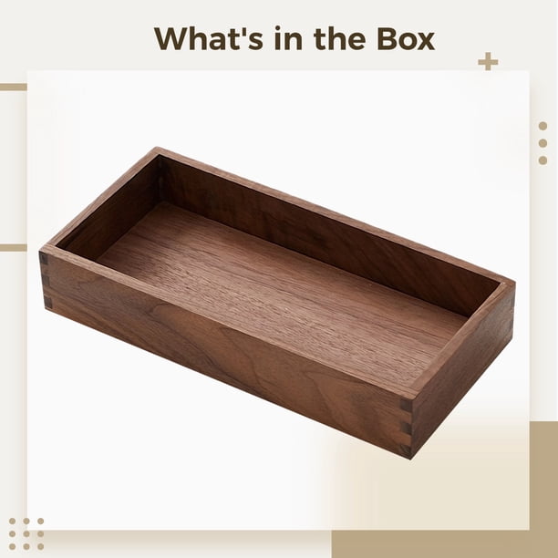 IGT WOOD TRAY Wウッドトレー W竹 CK-030 ⑤ Walnut Wood Tray, Excellent Solid Wood Entryway Tabletop Organizer