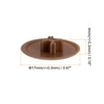 thumbnail image 2 of Uxcell Screw Cap Covers, 160 Pack 17x4mm Plastic Screw Decoration Cover, Dark Brown, 2 of 5