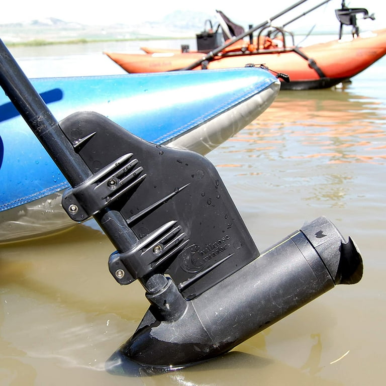 Bullnose Rudder clamp on boat rudder fits a 1.125 transom trolling motor  shaft. Commonly used for, inflatable Pontoon, Pelican Bass Raider 10E,  fishing Kayak, Canoe, Jon boat, etc. USA Manufactured 