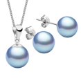thumbnail image 1 of Set Collar Dije Perla Aretes Poste Zvezda Plata 0.925 Mujer azul Unitalla, 1 of 4
