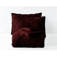 thumbnail image 5 of DNG Creations 5 Piece Diamond Ruffle Comforter 100% Egyptian Cotton, 800TC - Solid Wine Colour - Super Soft 550 GSM All Season ( Oversized Queen - Size ), 5 of 6