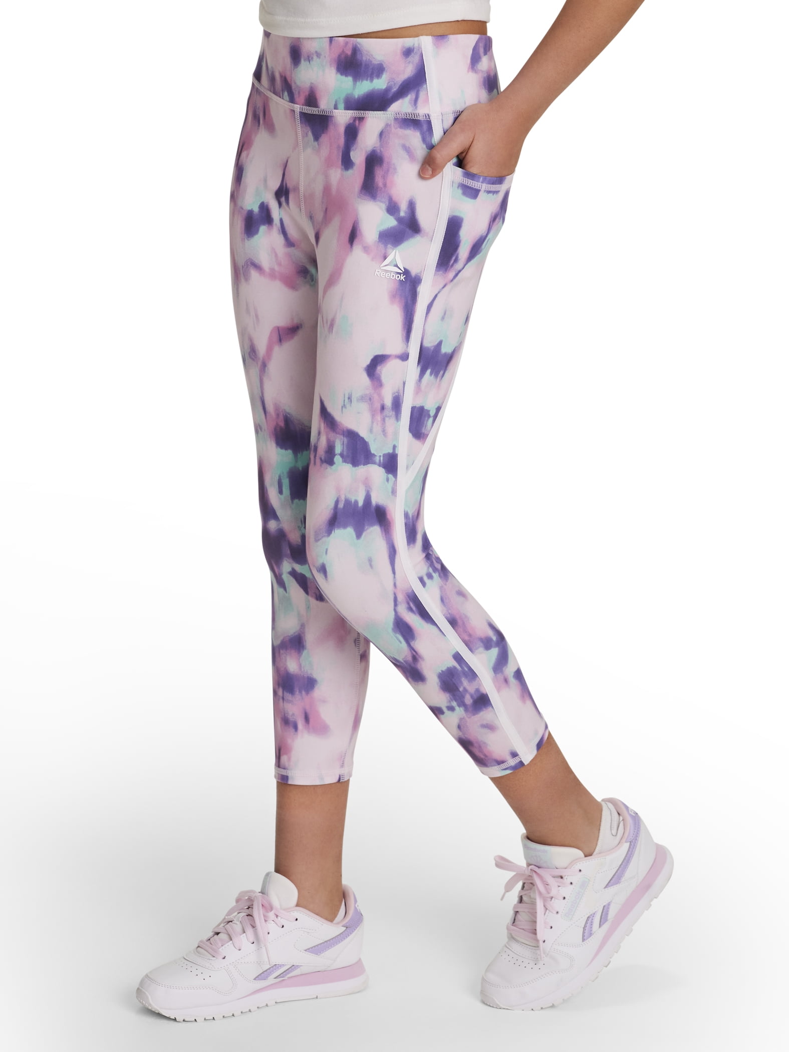 Reebok Girl's Performance Printed Cascade Leggings, Sizes 4-18