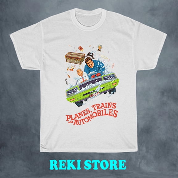Planes Trains and Automobiles Movie Men's White T-shirt Size S-5XL