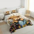 thumbnail image 3 of jejeloiu Cartoon Highland Cattle Full Size Comforter Sets,Colorful Flowers Blossom Bedding Comforter Set,Country Farmhouse Lodge Bedding Sets For Girls Boys,Super Cozy Room Decor Reversible,3 Pieces, 3 of 8