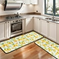 thumbnail image 3 of Kitchen Rugs Sets Of 2,Yellow Lemon Fruit Slices White Pattern Anti Fatigue Kitchen Mat Rugs Non Slip Washable,Decorative Kitchen Floor Mats for Kitchen,Sink,Laundry,17"x47"+17"x47", 3 of 5
