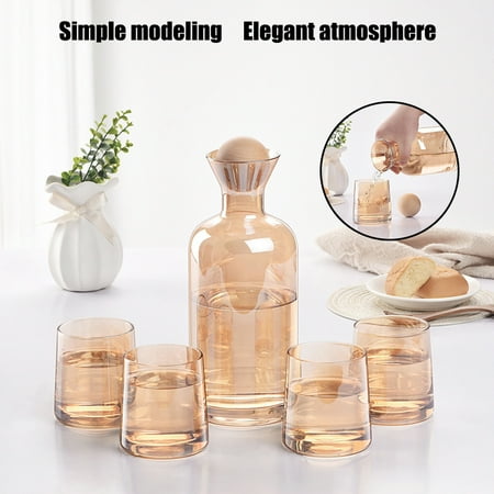 

Glass Cold Bottle Cup Set Straight Durable Easy to Clean Suitable for Home Teahouses Hotels Clubs New