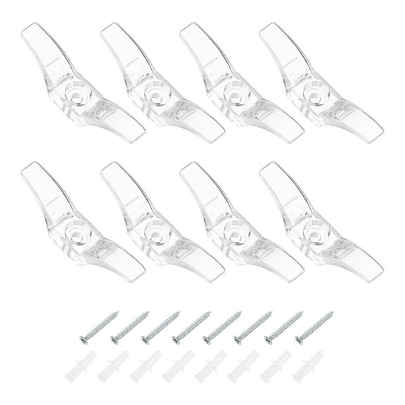 Uxcell 8Pcs 55x11mm Blind Cord Cleats, Blind String Safety Rope Plastic Holder, Clear