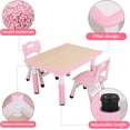 thumbnail image 5 of PetFurnishn Table and Chairs Set, Height Adjustable Study Table and Chairs, Arts & Crafts Table, Activity Table, Preschool Furniture, Maple Top With Pink Border, 5 of 8