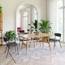 Rovina Dining Table Natural Dining Table, Modern Style, Rubberwood rectangular shape tabletop, Rubberwood, Indoor Dining