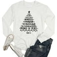 thumbnail image 4 of Arlun Women's Christmas Tree Christian Sweatshirts Funny Religious Printed Hoodless Pullovers Jesus Crewneck Long Sleeve Xmas Casual Tops Loose Cozy Fall Winter Outfits White XL, 4 of 4