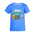 thumbnail image 2 of Boys' short sleeved set, wilderness brawl, children's movies, TV anime games, cartoon pure cotton round neck short sleeved T-shirt shorts set, suitable for children aged 6-13, 2 of 4