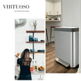 thumbnail image 2 of Home Zone Living 13 gal/50 Liter Large Trash Can in Stainless Steel, 2 of 7