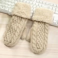 thumbnail image 2 of Dalrosia Winter Warm Mittens for Women, Cozy Thick Knitted Gloves & Mittens Warm Soft Lining Cold Weather Accessories Gifts, 2 of 6