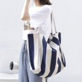 thumbnail image 2 of Bolso bandolera, bolso de hombro de lona liviano para mujer, bolso tipo hobo con cremallera superior resistente al agua con correa ajustable, 2 of 5
