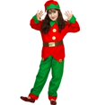 thumbnail image 3 of eileial Girls Christmas Pant Sets Bowknot Ruffle Sleeve Top + Floral Allover Pants 2PC Fall Winter Outfit Set,Red 7-9, 3 of 4