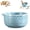 Blue, variant on 2 in 1 Ceramic Herb Stripper and Garlic Grater Bowl, Cat Design Handmade Pottery Kitchen Tool, Multi Function Grater for Garlic Ginger Herbs Nuts Chocolate (Pink)