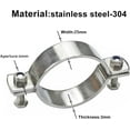 thumbnail image 2 of 2 Pack 4.25 Inch Heavy Duty Rigid Handleless Flat Pipe Bracket Clamp 304 Stainless Steel Split Ring Hanger ID 114.3mm, 2 of 5