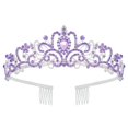 thumbnail image 1 of Papoopy Tiara Corona para Mujer Diadema Accesorios para el Cabello para Cumpleaños Boda Fiesta Disfraz Púrpura, 1 of 4